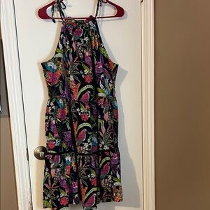 Crown & Ivy Multicolor Floral Halter Dress